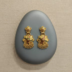 Gold Meenakari Floral Drop Earrings
