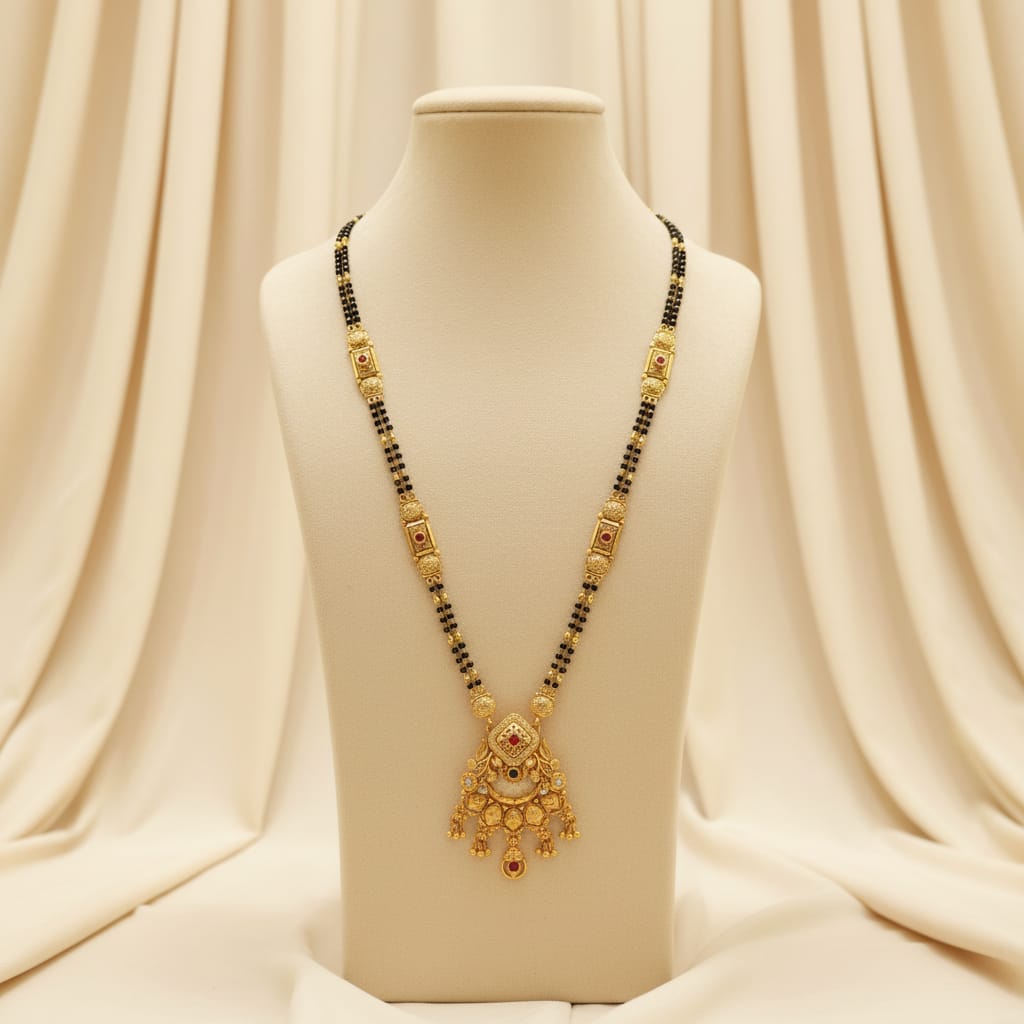 Rajwadi Long Mangalsutra Chain
