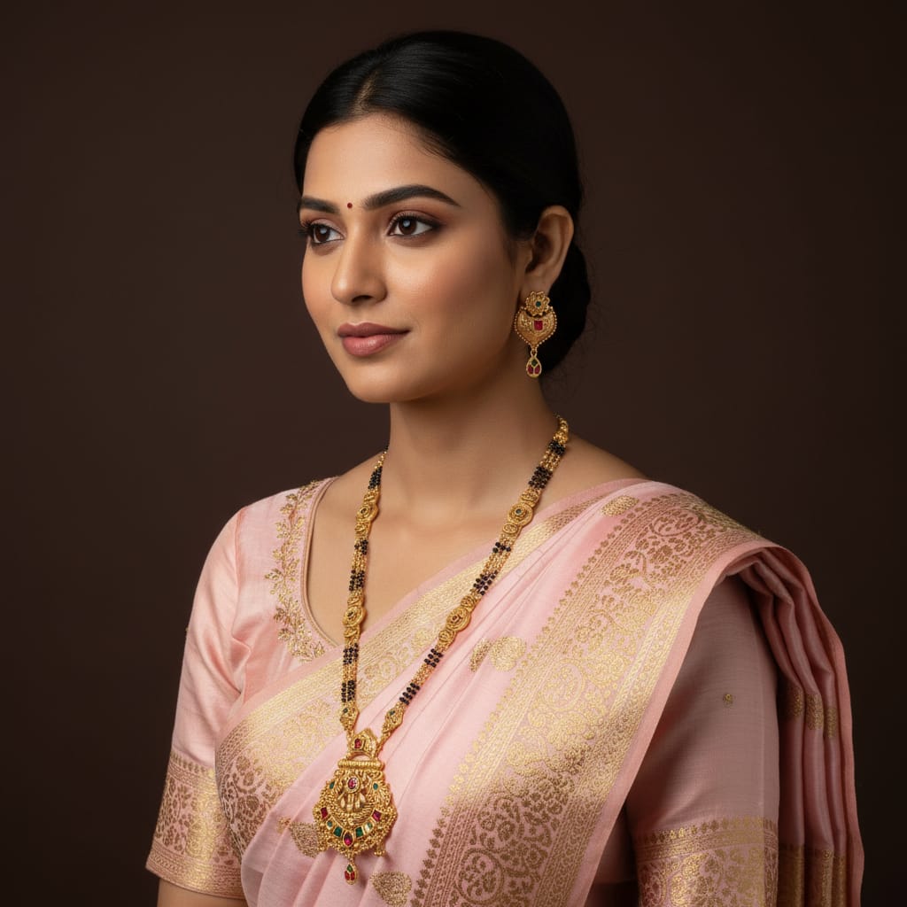 Rajwadi Peacock Mangalsutra