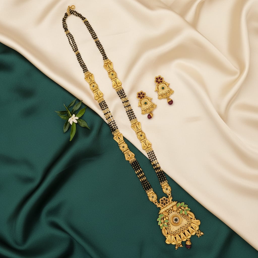 Rajwadi Patta Mangalsutra Chain Set