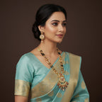 Rajwadi Meenakari Chand Mangalsutra Set