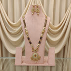 Rajwadi Polki Teardrop Mangalsutra