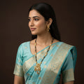 Long Mangalsutra Chain with Antique Gold Pendant