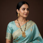 Long Mangalsutra Chain Set with Earrings