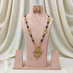 Mangalsutra with Ram Darbar Pendant & Temple Jhumka Earrings