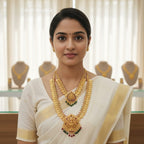 Lakshmi Kasu Mala Dual Necklace Combo Set with Earrings