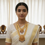 Lakshmi Kasu Mala Dual Necklace Combo Set with Earrings