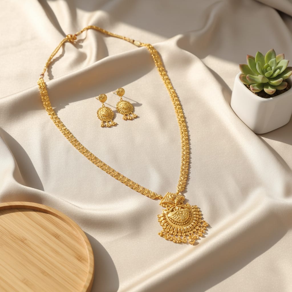 Micro Gold Plated Ranihaar with Earring