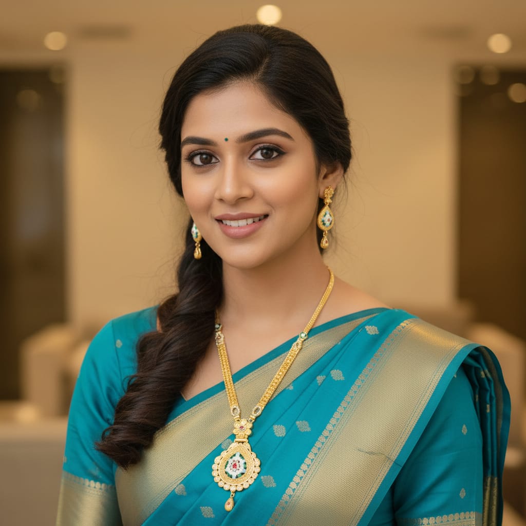 Micro Gold Plated Meenakari Long Chain Set | Bridal