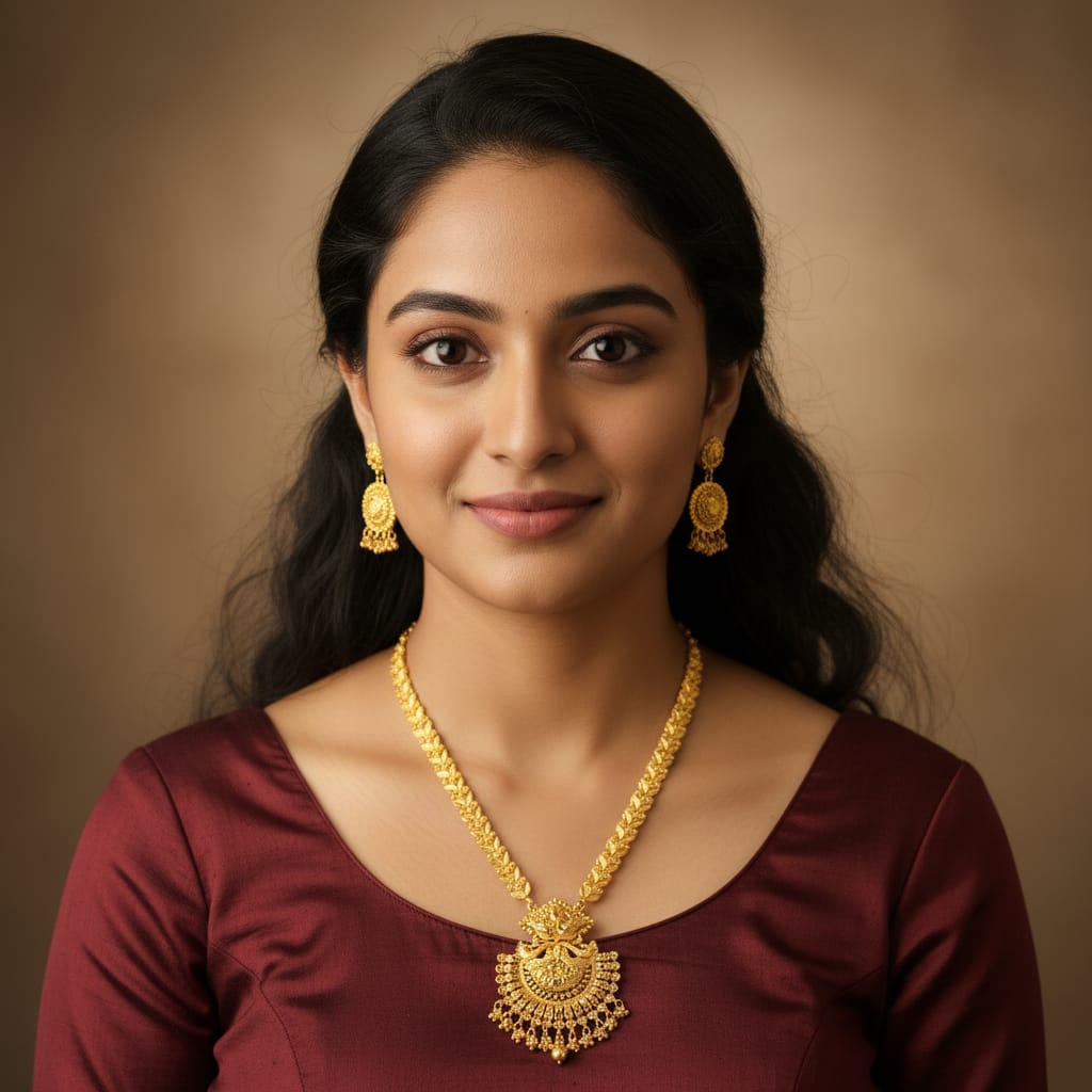 Micro Gold Plated Ranihaar with Earring