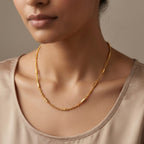 Micro Gold Bar Link Rope Chain