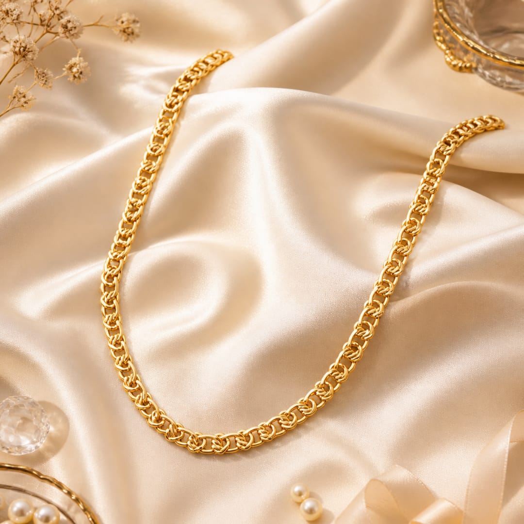 Micro Gold Plated Double Link Chain