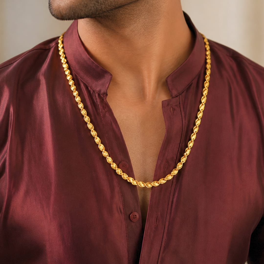Micro Gold Plated Twisted Rope Chain