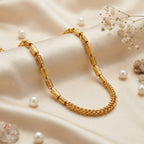 Micro Gold Plated Wheat & Barrel Chain