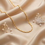 Micro Gold Plated Bar Link Chain