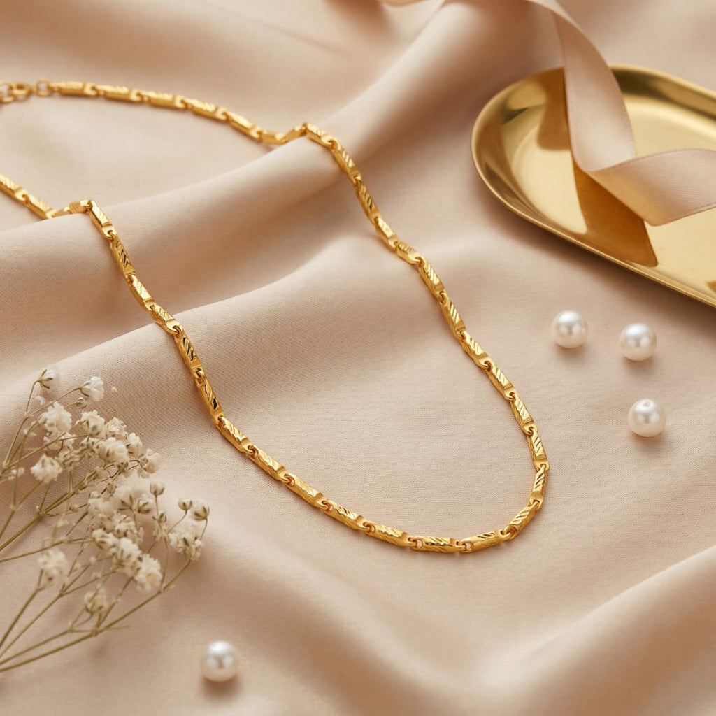 Micro Gold Plated Diagonal Cut Chain