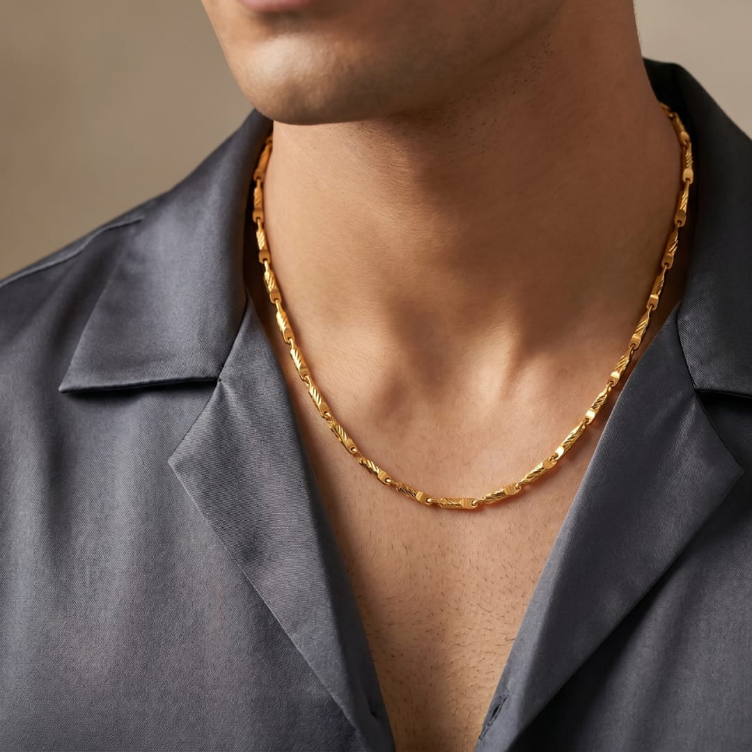 Micro Gold Plated Diagonal Cut Chain