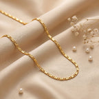 Micro Gold Plated X Pattern Curb Chain