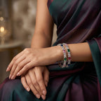 Multicolour CZ Marquise Bangle Set