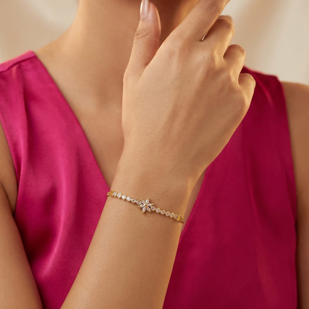 Micro Gold Forming CZ  Bracelet