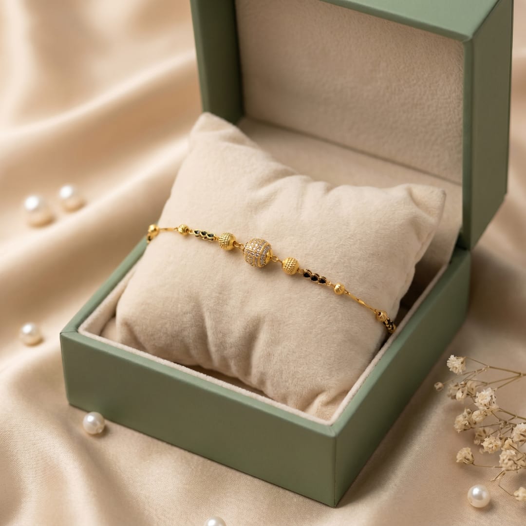 Micro Gold Forming Bead Bracelet