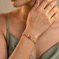 Micro Gold Forming CZ Snowflake Flower Bracelet
