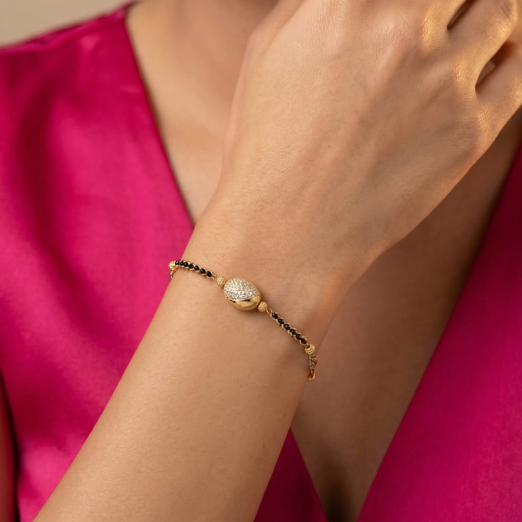Micro Gold Forming Mangalsutra Bracelet