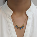Imported Luxe Stainless Steel Multi Evil Eye Pendant Chain
