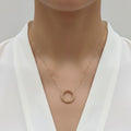 Imported Luxe Stainless Steel Twisted Circle Pendant Chain