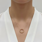 Imported Luxe Stainless Steel Twisted Circle Pendant Chain