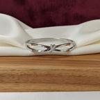 Infinity Knot Crystal Silver-Tone Bangle