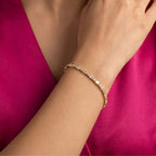 Micro Gold Forming CZ Channel Bracelet