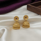 Micro Gold Plated  Jhumka with Gold Bead Drops