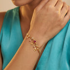 Micro Gold Forming Heart Charm Bracelet