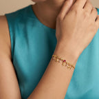 Micro Gold Forming Heart Charm Bracelet