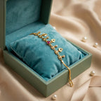 Micro Gold Forming Heart Charm Bracelet