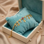 Micro Gold Forming Heart Charm Bracelet