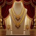 Lakshmi Kasu Mala Dual Necklace Combo Set with Earrings