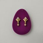 Leaf Wing Teardrop Drop Earrings
