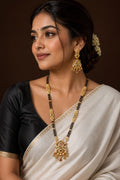 Long Mangalsutra Chandbali Jhumka Earrings