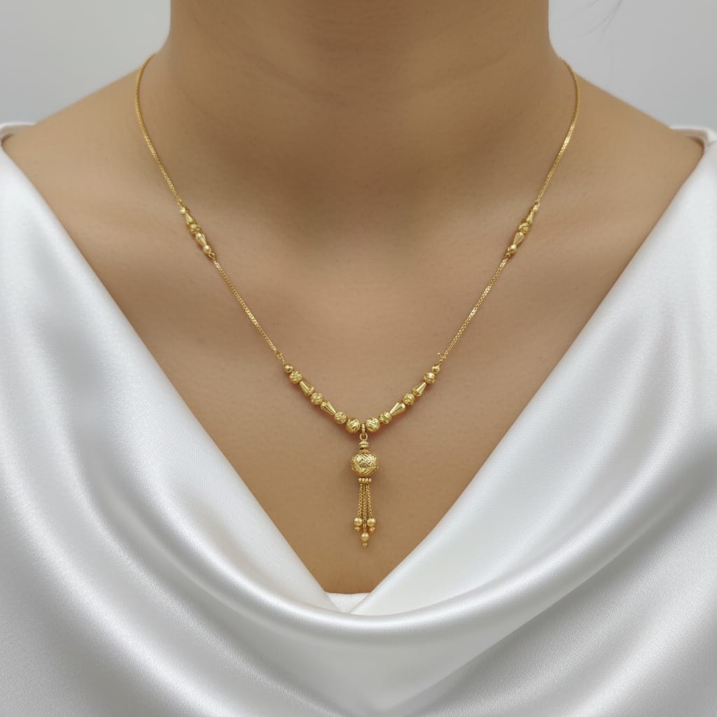 MIcro Gold Plated Chain Pendant mala