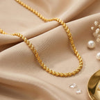 Twisted Wheat Micro Gold Chain