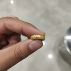 Micro Gold Plated Croissant Dome Ring