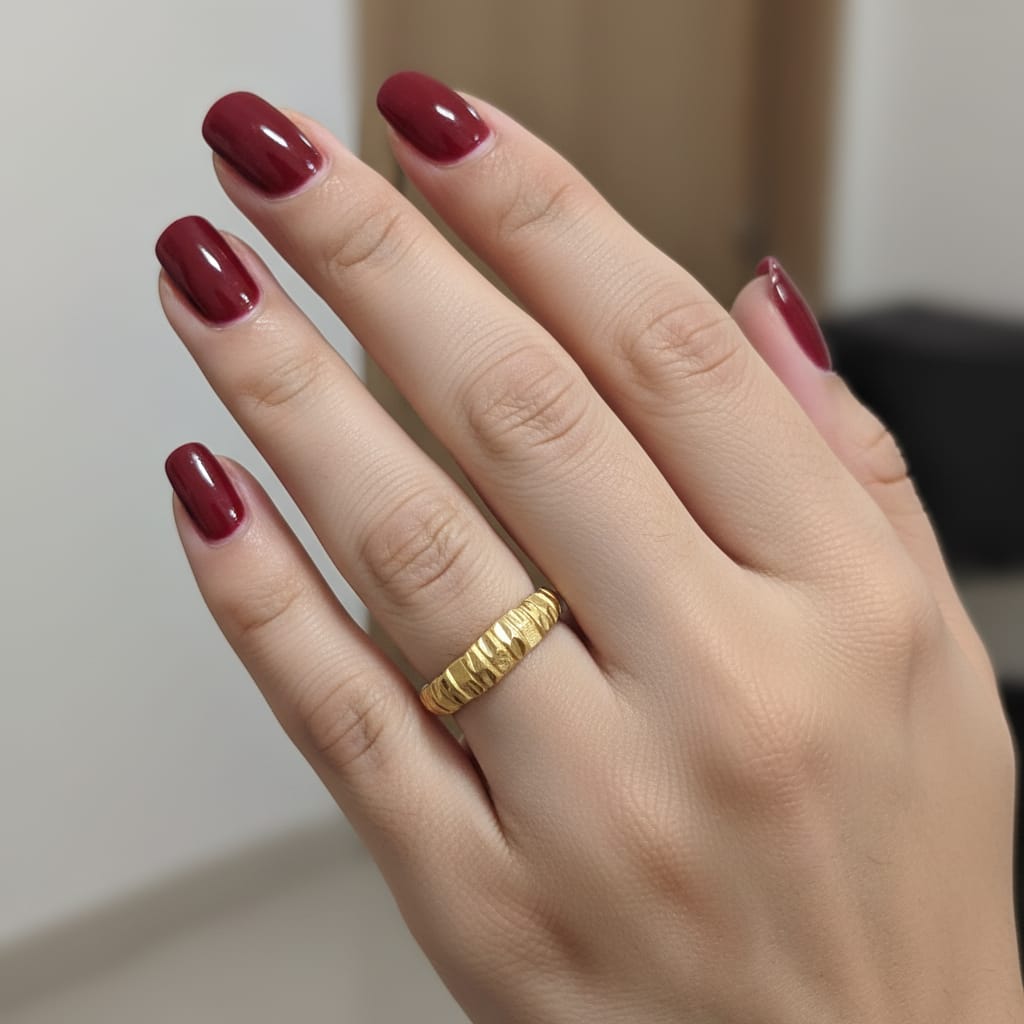 Micro Gold Plated Croissant Dome Ring