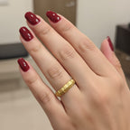 Micro Gold Plated Croissant Dome Ring