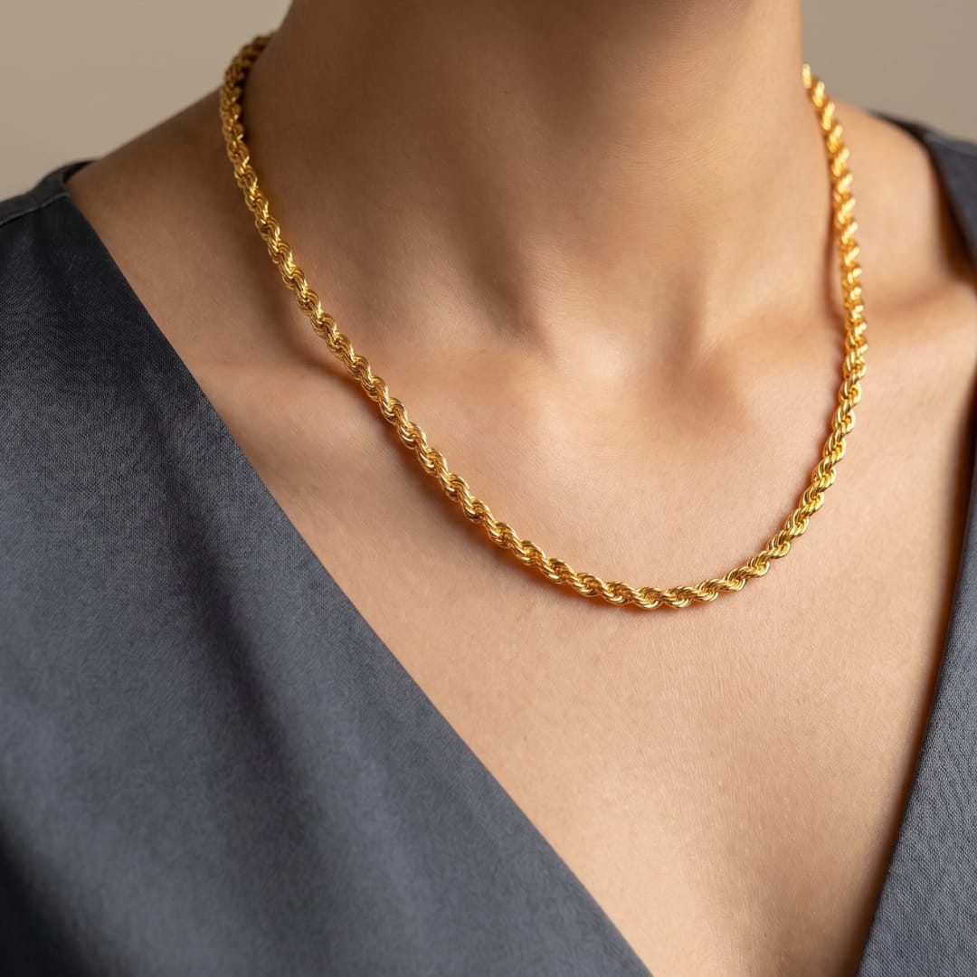 Micro Gold Forming Rope Gold Chain
