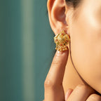 Meenakari Gold Bead Drop Earrings