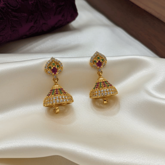 Micro Forming Gold Finish Jhumka