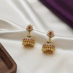 Micro Forming Gold CZ Jhumka 