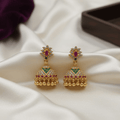 Micro Forming Gold CZ Jhumkas
